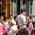 Café scene in Place Saint-Géry 